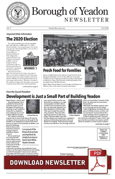 Yeadon Borough Newsletter Fall 2020